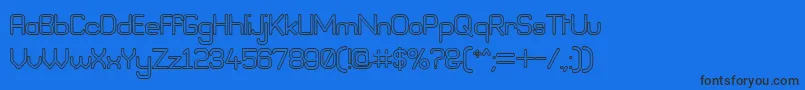 Bneog98-Schriftart – Schwarze Schriften auf blauem Hintergrund