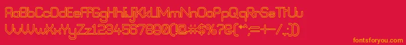 Police Bneog98 – polices orange sur fond rouge