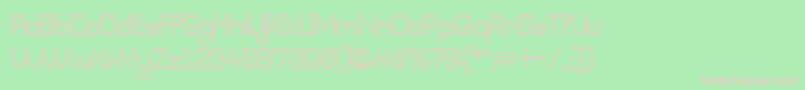 Fonte Bneog98 – fontes rosa em um fundo verde