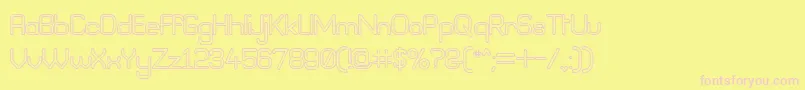Bneog98 Font – Pink Fonts on Yellow Background