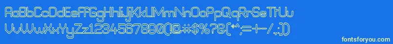 Bneog98 Font – Yellow Fonts on Blue Background