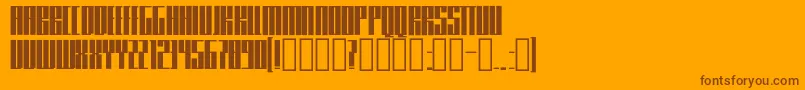 Knifer400 Font – Brown Fonts on Orange Background