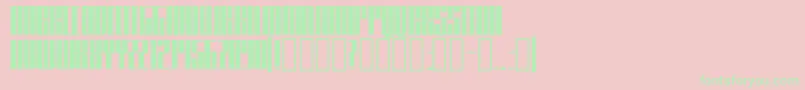 Knifer400 Font – Green Fonts on Pink Background