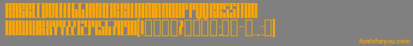 Knifer400 Font – Orange Fonts on Gray Background