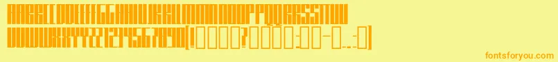Knifer400 Font – Orange Fonts on Yellow Background