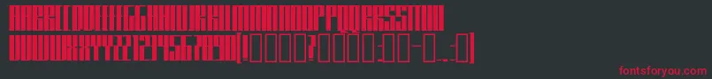 フォントKnifer400 – 黒い背景に赤い文字