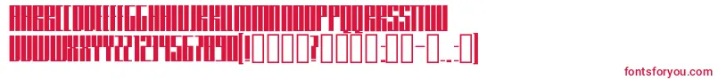 Knifer400 Font – Red Fonts on White Background
