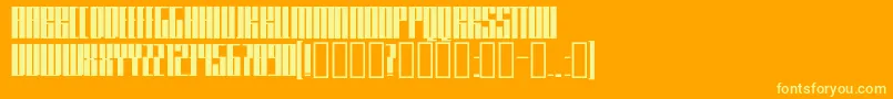 Knifer400 Font – Yellow Fonts on Orange Background