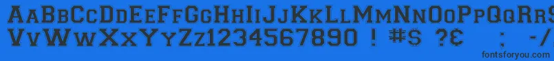 Graduate Font – Black Fonts on Blue Background