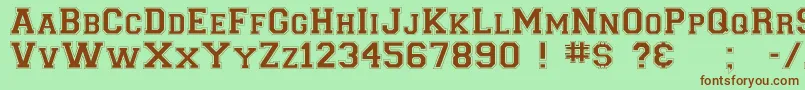 Graduate Font – Brown Fonts on Green Background