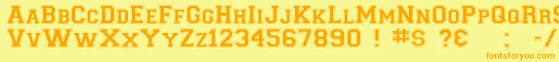 Graduate Font – Orange Fonts on Yellow Background