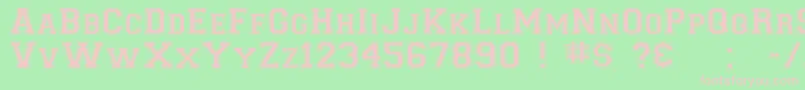 Graduate Font – Pink Fonts on Green Background