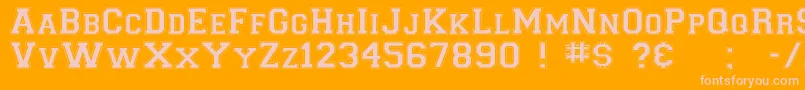 Graduate Font – Pink Fonts on Orange Background