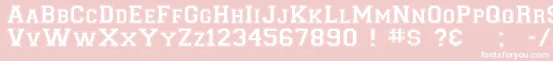 Graduate Font – White Fonts on Pink Background