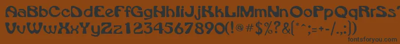 Шрифт VroomsskRegular – чёрные шрифты на коричневом фоне