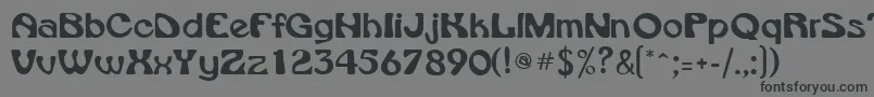 VroomsskRegular-fontti – mustat fontit harmaalla taustalla