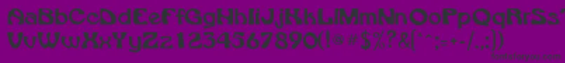 VroomsskRegular Font – Black Fonts on Purple Background