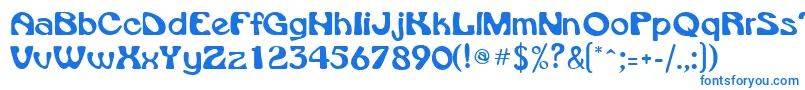 Шрифт VroomsskRegular – синие шрифты