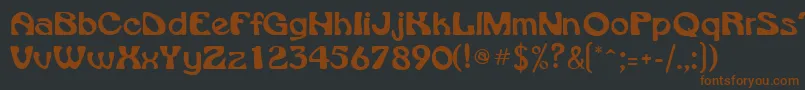 VroomsskRegular Font – Brown Fonts on Black Background