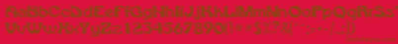 VroomsskRegular-fontti – ruskeat fontit punaisella taustalla