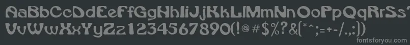Шрифт VroomsskRegular – серые шрифты на чёрном фоне