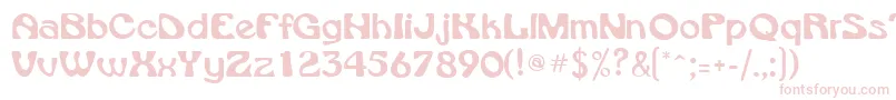 フォントVroomsskRegular – 白い背景にピンクのフォント