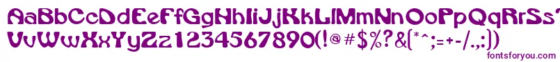 VroomsskRegular-Schriftart – Violette Schriften auf weißem Hintergrund