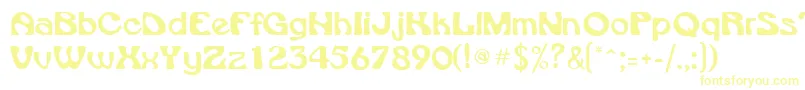 VroomsskRegular-Schriftart – Gelbe Schriften