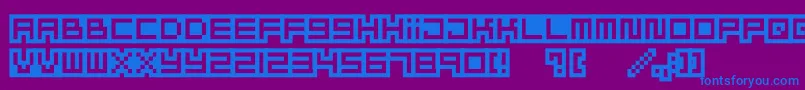 Шрифт Mizufalp – синие шрифты на фиолетовом фоне
