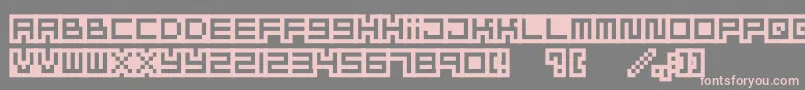 フォントMizufalp – 灰色の背景にピンクのフォント