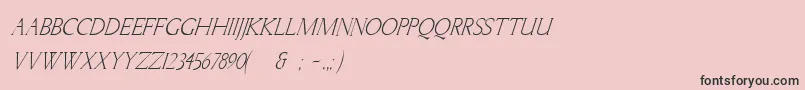 フォントLichtnerItalic – ピンクの背景に黒い文字