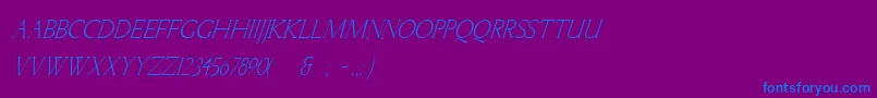 LichtnerItalic Font – Blue Fonts on Purple Background