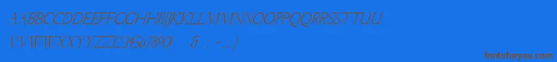 LichtnerItalic Font – Brown Fonts on Blue Background
