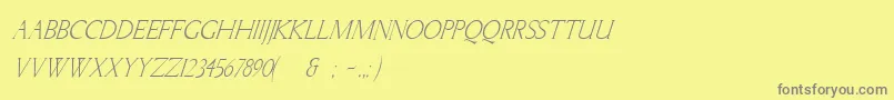 LichtnerItalic Font – Gray Fonts on Yellow Background