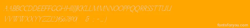 Шрифт LichtnerItalic – розовые шрифты на оранжевом фоне