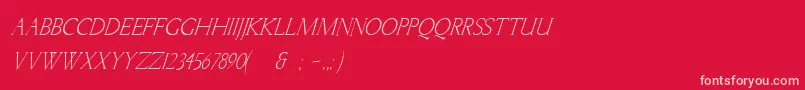 LichtnerItalic Font – Pink Fonts on Red Background