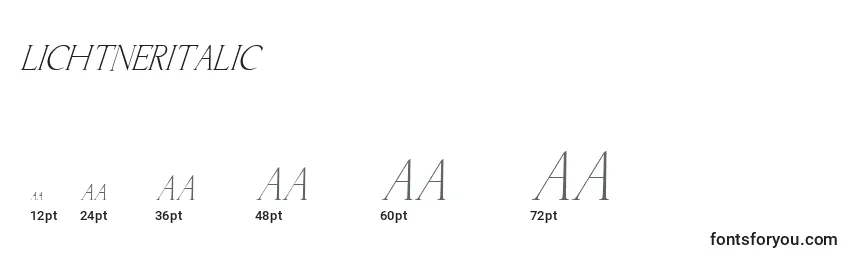 LichtnerItalic Font Sizes
