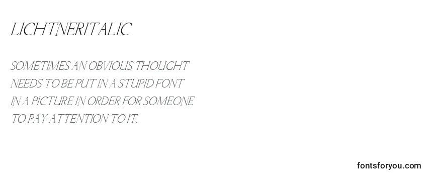 Review of the LichtnerItalic Font