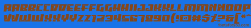 PsiphoonBb Font – Brown Fonts on Blue Background