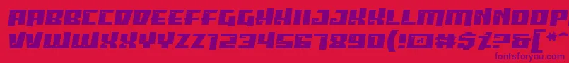 Police PsiphoonBb – polices violettes sur fond rouge