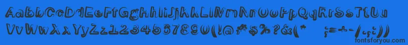 SmokeScreenobl Font – Black Fonts on Blue Background