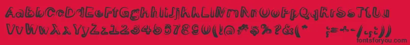 SmokeScreenobl Font – Black Fonts on Red Background