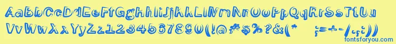 More about SmokeScreenobl Font SmokeScreenobl Font – Blue Fonts on Yellow Background