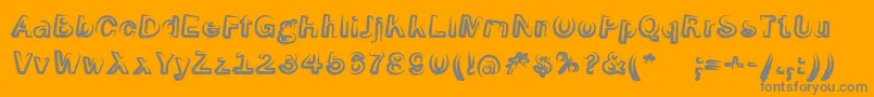 SmokeScreenobl Font – Gray Fonts on Orange Background