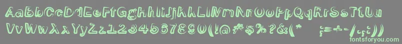 SmokeScreenobl Font – Green Fonts on Gray Background