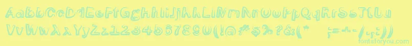 More about SmokeScreenobl Font SmokeScreenobl Font – Green Fonts on Yellow Background