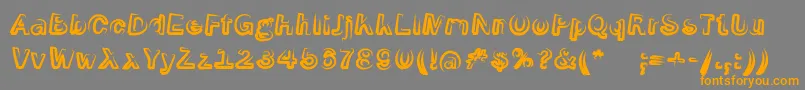 Шрифт SmokeScreenobl – оранжевые шрифты на сером фоне