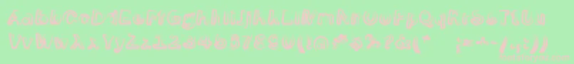 SmokeScreenobl Font – Pink Fonts on Green Background