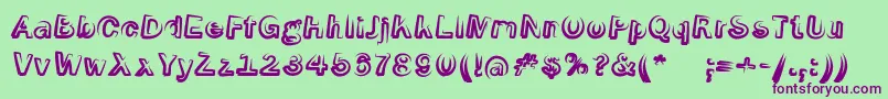 SmokeScreenobl Font – Purple Fonts on Green Background