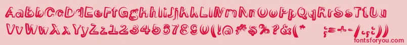 SmokeScreenobl Font – Red Fonts on Pink Background